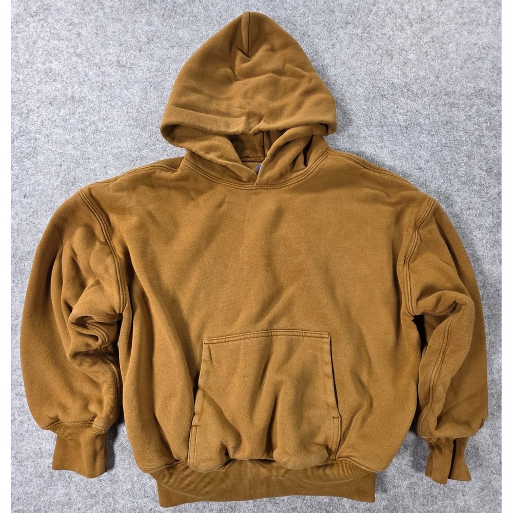 Gap YZY Yeezy Double Layer Brown Hoodie Sweatshirt Youth Size Medium (8-9)